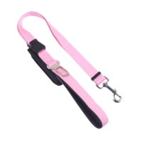 Nobleza bezpečnostný pás do auta DeLuxe s prackou ružový 2,5 x 73 - 109 cm